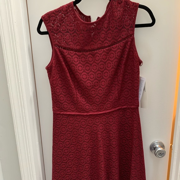 Size 10 P Burgundy dress - Picture 1 of 3